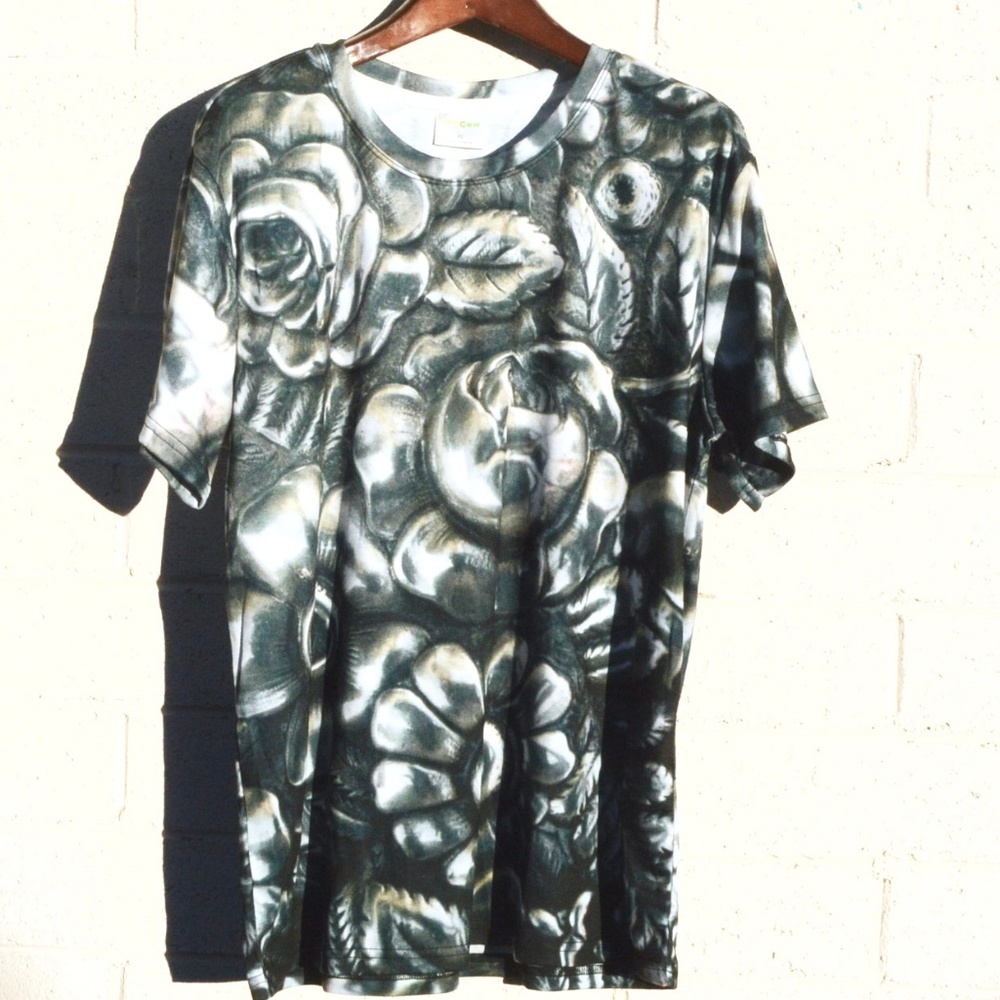 Floral Tiffany Flowers Shirt Bouquet Unisex Blouse - Picture 5 of 7